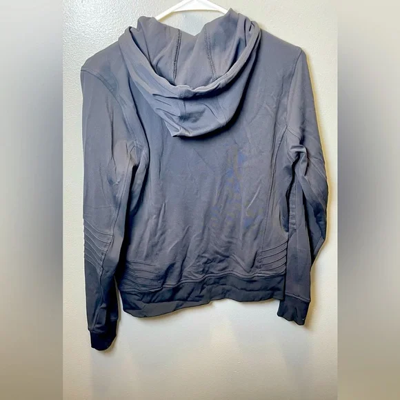 Athleta‎ Women's Black 1/4 Zip Venice Moto Hoodie Jacket Size Small - Picture 2 of 6